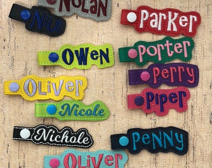 SAMPLE SALE - "N" "O" "P" Names Bag Tag for Backpack Luggage - Ready Made - Ready to Ship