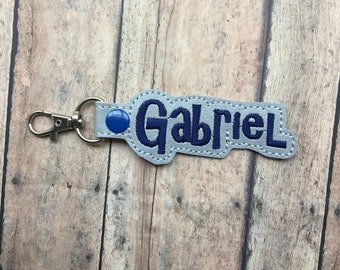 Gray Name Tag for Backpack