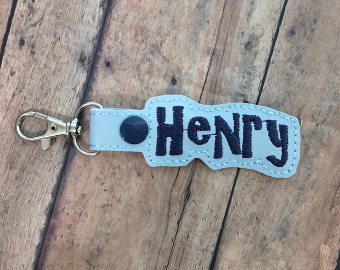 Light Blue Name Tag for Backpack