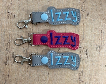 SAMPLE SALE - "I" Names Bag Tag for Backpack Luggage - Ready Made - Ready to Ship