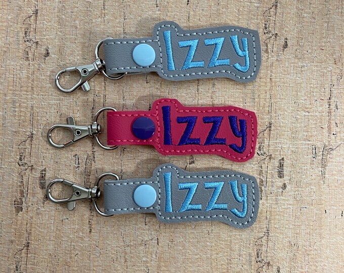 SAMPLE SALE - "I" Names Bag Tag for Backpack Luggage - Ready Made - Ready to Ship