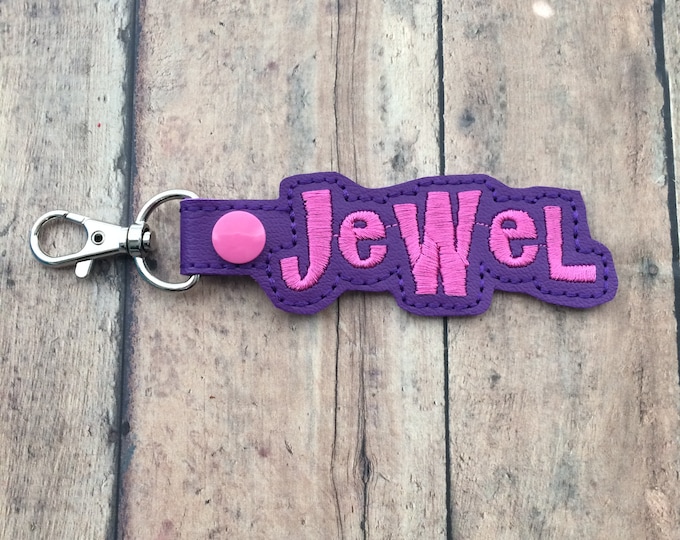Purple Name Tag for Backpack