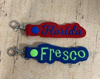 SAMPLE SALE - "F" Names Bag Tag for Backpack Luggage - Ready Made - Ready to Ship