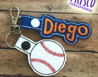 Baseball Set - 2 Inches - and Name Bag Tag