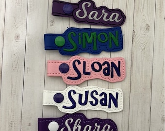SAMPLE SALE - "S" Names Bag Tag for Backpack Luggage - Ready Made - Ready to Ship