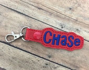 Red Name Tag for Backpack