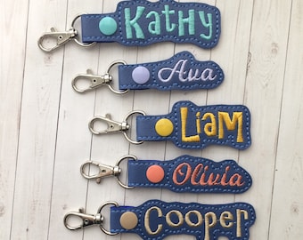 Denim Blue *Low Stock* Name Tag for Backpack, Lunchbox, Luggage, Suitcase, Bag, Key Chain, Lanyard, ID, Zipper Pull, Snap Tab