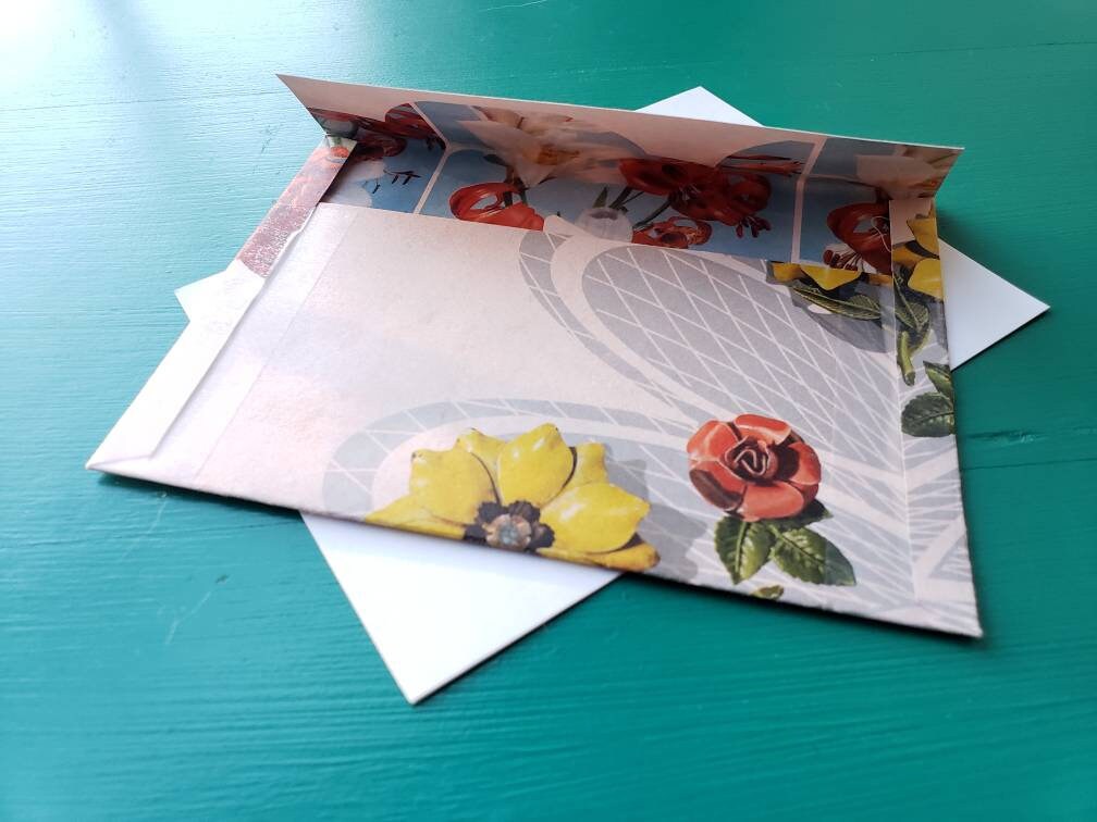 10 Handmade Flowers & Butterfly Envelopes 4x5.5 Labeled Etsy
