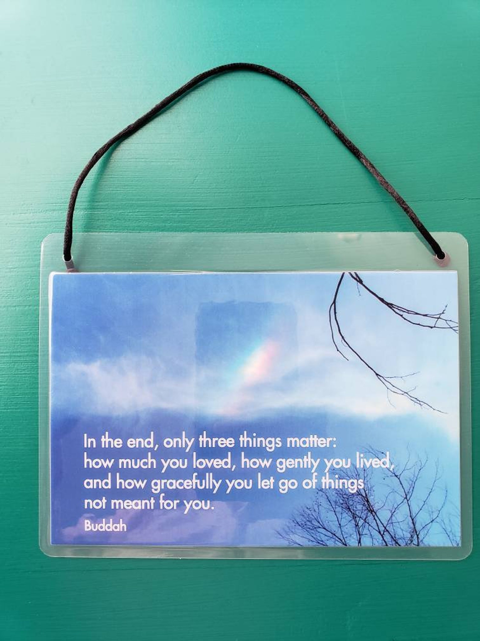 Lâcher prise Yoga Inspiration Citation suspendue Nature Etsy