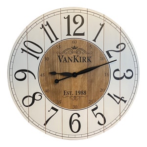 The Allyssa Farmhouse Clock - Arabic Numbers - Rustic Wall Clock - Wooden Wall Clock - Handcrafted Clock - Distressed Clock - Custom Clock