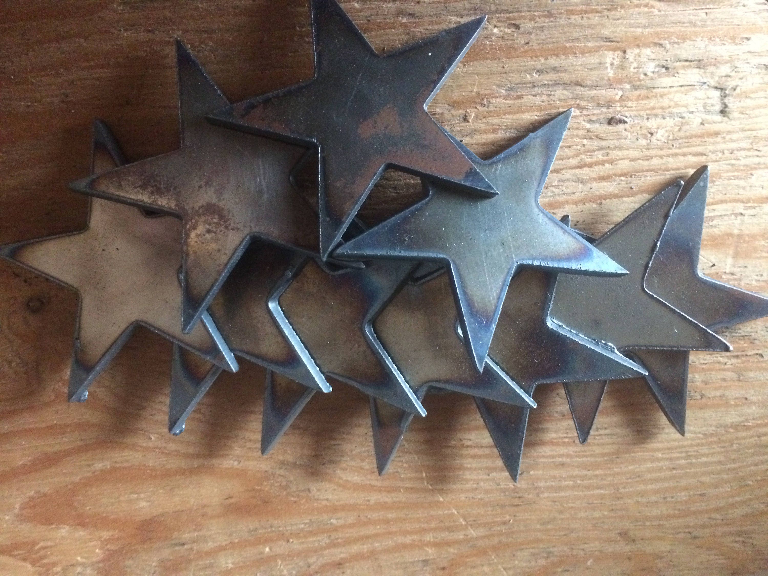 Metal Stars 1 3/4 inch tall Lot Set of 25 / Rusty Vintage Etsy