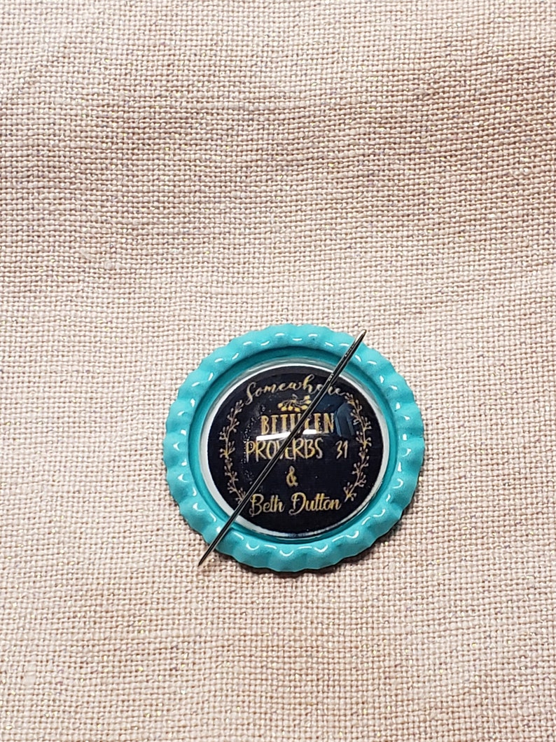 Needle Minder Magnet Beth Dutton Bottle Cap Needle Minder Yellowstone Needle Minder Needle Nanny Needle Keeper
