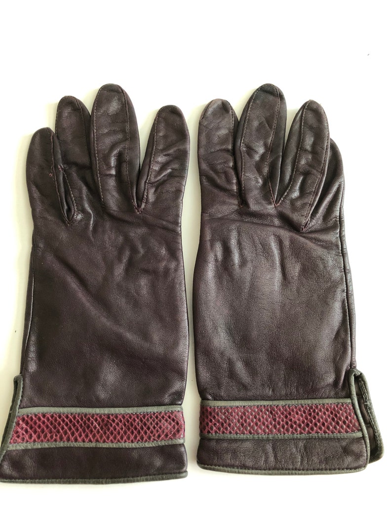 cold weather accessories winter glove vintage driving gloves Vintage red and brown leather ladies gloves vintage formal gloves