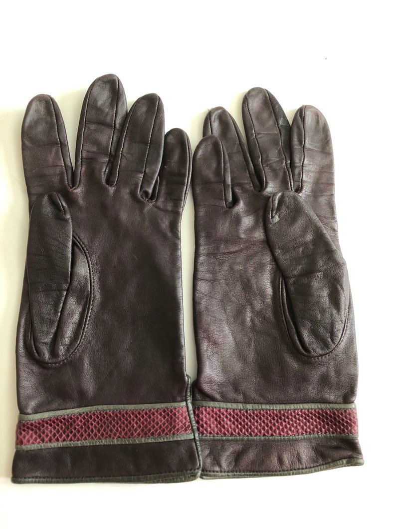 cold weather accessories winter glove vintage driving gloves Vintage red and brown leather ladies gloves vintage formal gloves