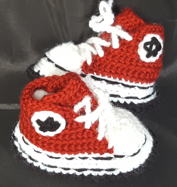 crochet converse newborn high tops