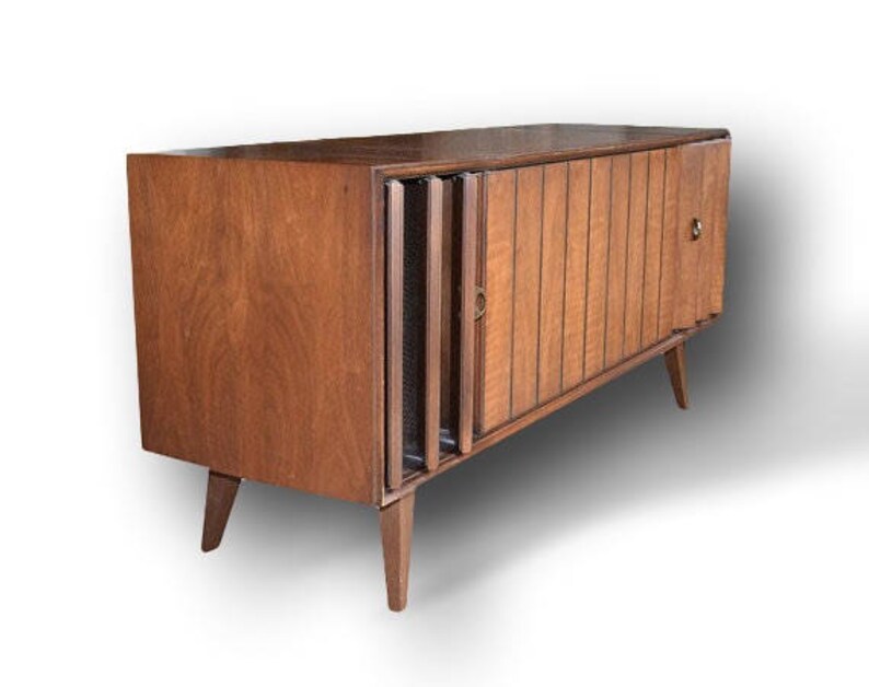 Zenith Mid Century Modern Stereo Console All New Electronics Image 0