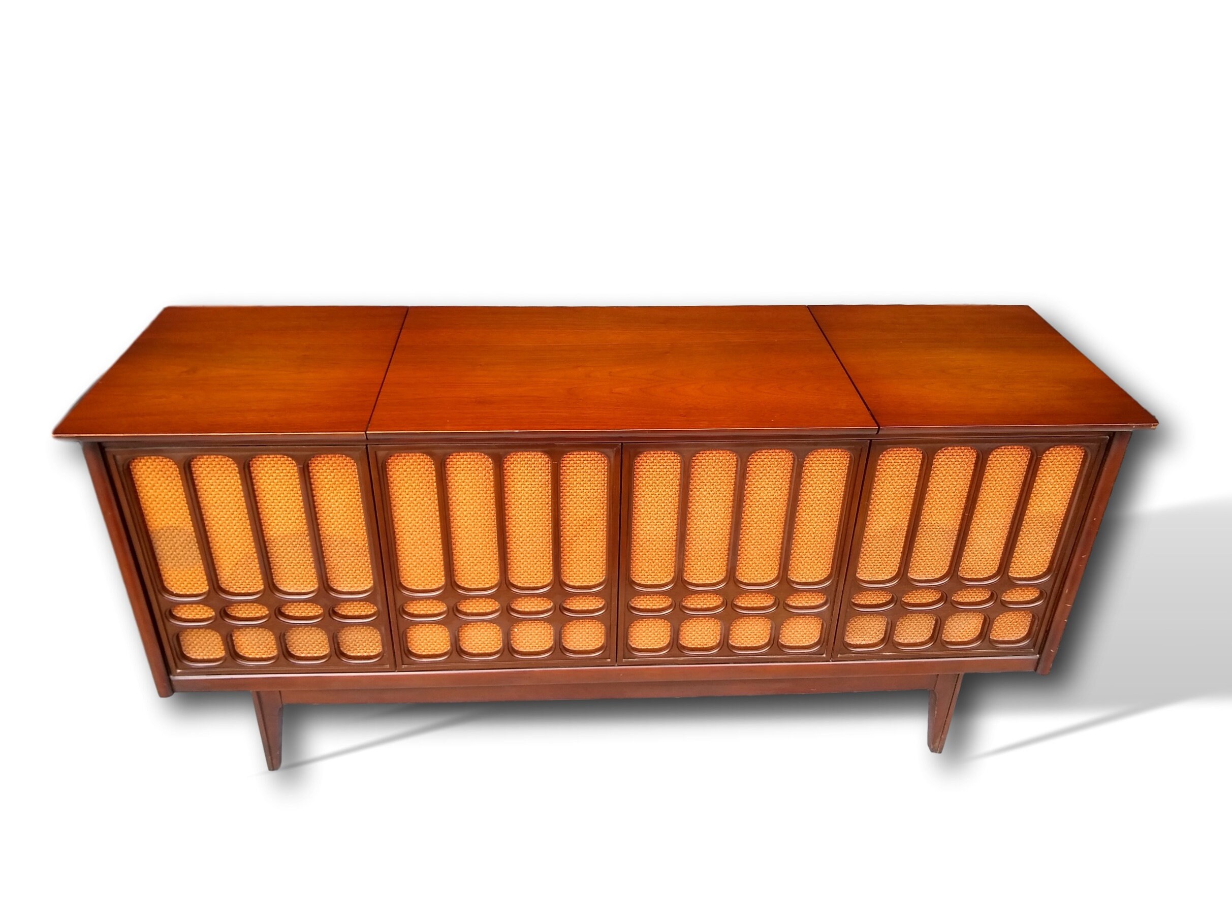 Vintage Sears Stereo Console Modernized with All New High End Etsy