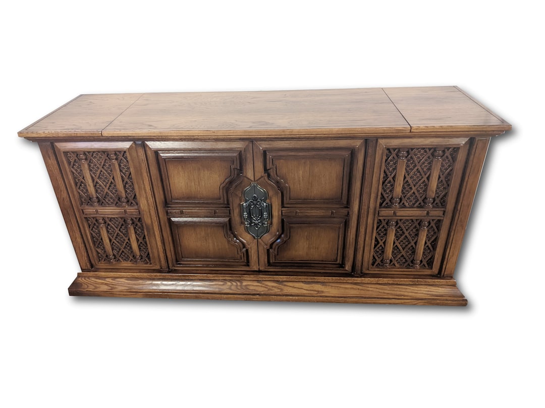 Modernized Stereo Console Mid Century // New Equalizer // Etsy