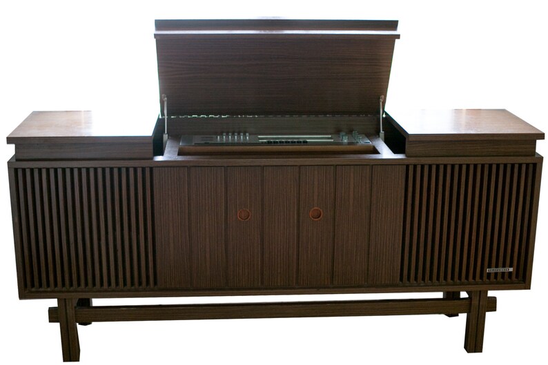 Retro Mid Century Telefunken Stereo Console // Bluetooth Etsy