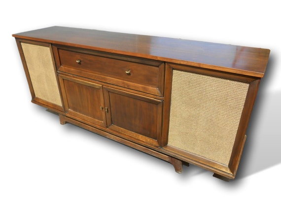 Mid Century Modern Stereo Console All Upgraded Electronics Etsy