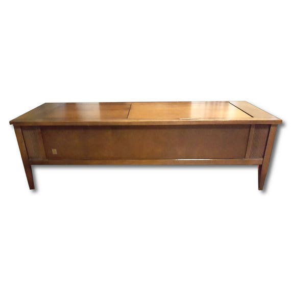 Coffee Table Mcm Stereo Console With New Turntable Bluetooth