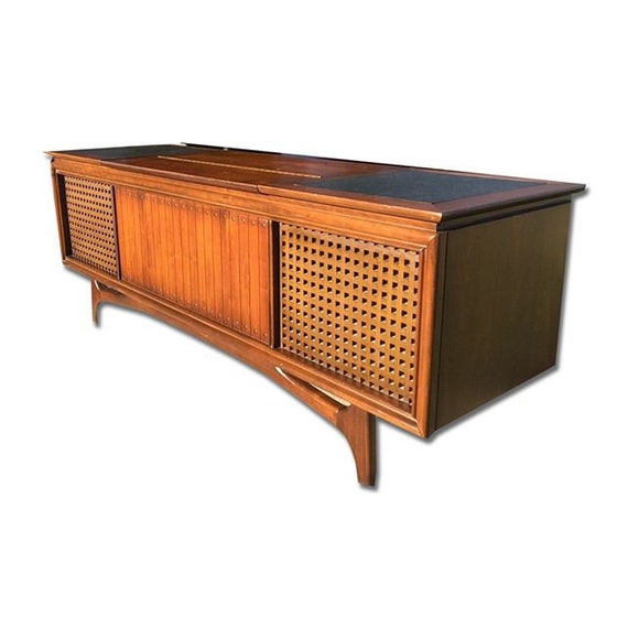 Ge Stereo Console Mid Century Modern Repurposed With All Ge Stereo Console Mid Century Modern