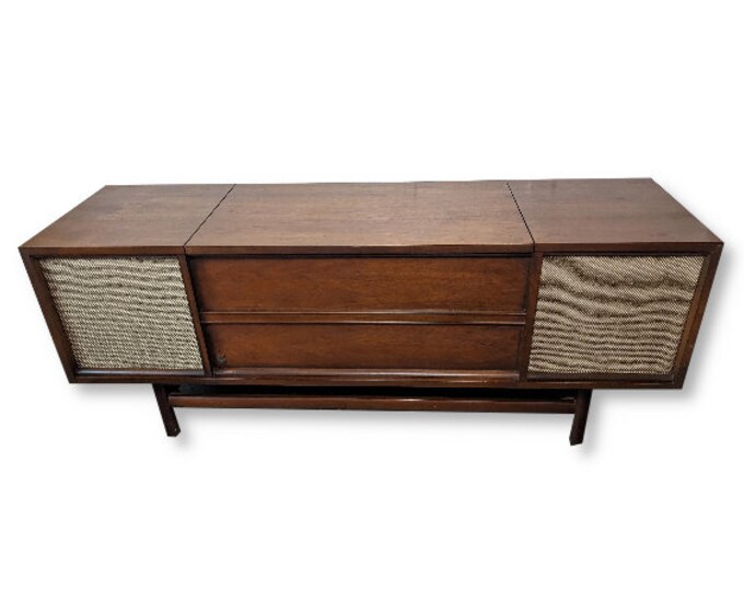 Modernized GE Stereo Console Mid Century // New Equalizer // Etsy