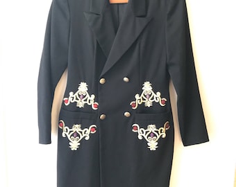Rare Sequin Embellished Blazer Jacket - Timeless Elegance, Exceptional Quality - Size 10