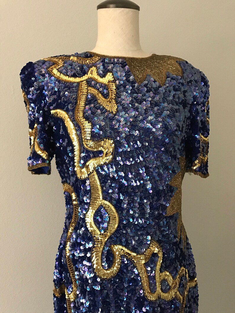 vintage sequin dress Gorgeous purple sequin vintage dress ...