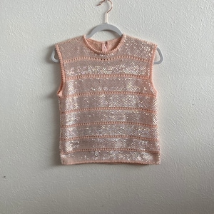 Small hand made pink sequin crop top- soft material and impeccable design valentines top