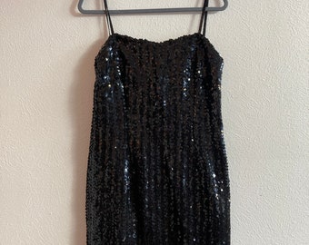 Large/XL Black sequin cocktail dress
