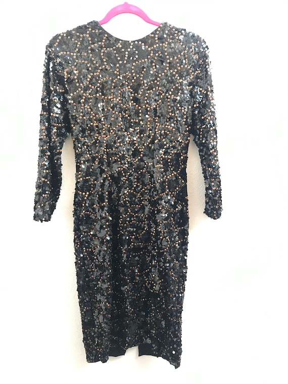 Black sequin dress vintage