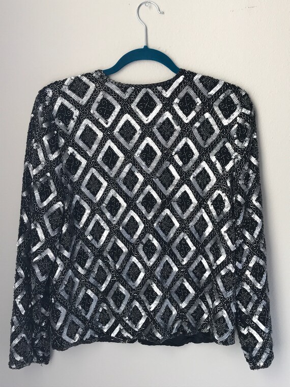 SMALL Silver and black SCALA evening jacket - image 2