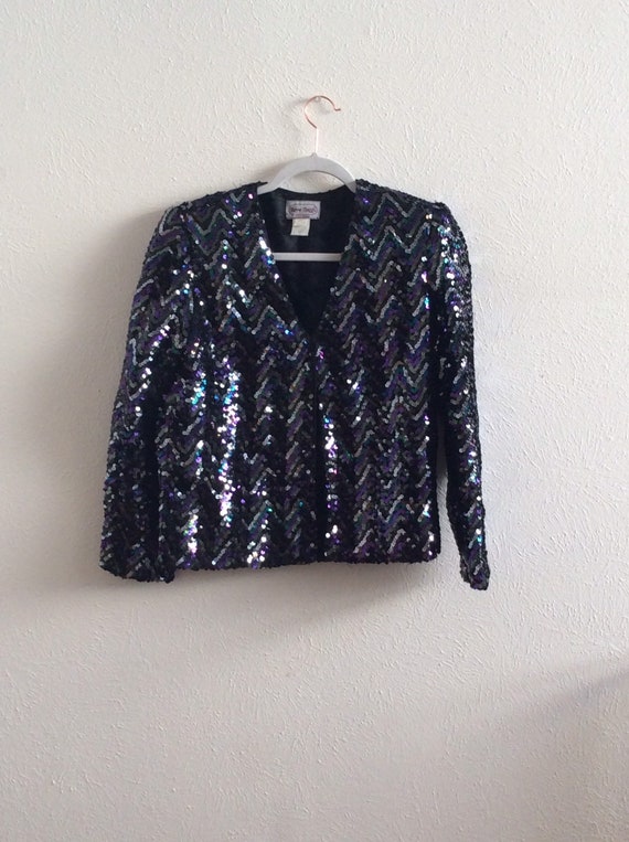 Large/ XL Three Flaggs Sequined Jacket