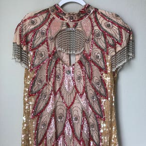 Vintage Blush Pink Plus Size Beaded Gown - Elegant and Timeless | Size 18 Vintage Dress