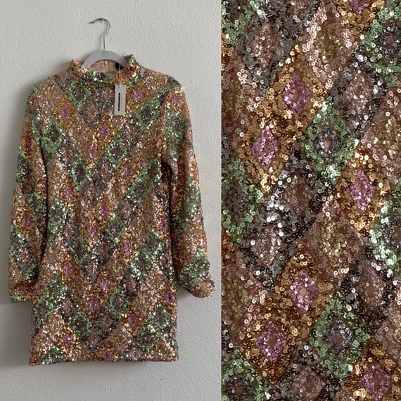 Stretchy Pastel sequin Dress