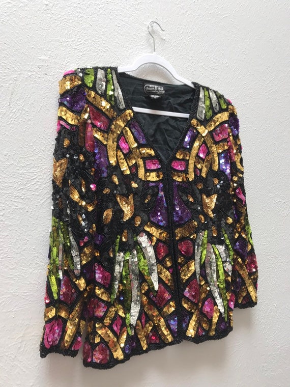 Small Gorgeous sequin jacket - image 7