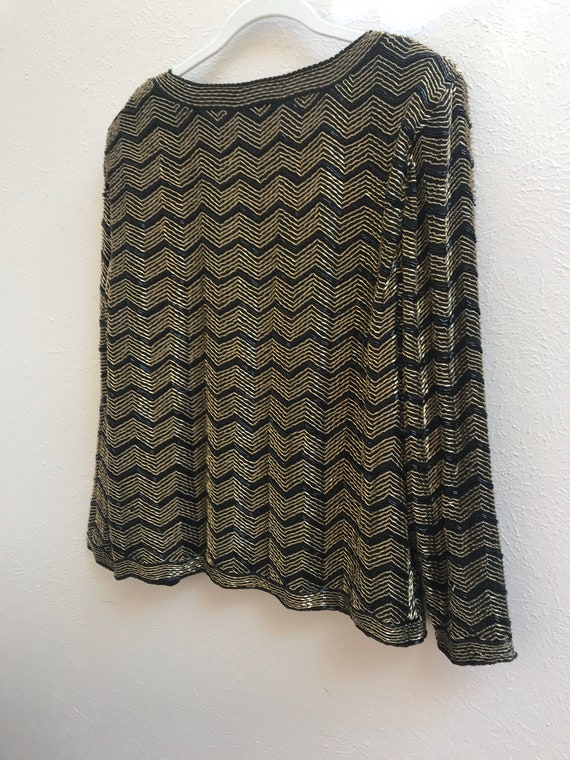 Large BEaded CHeVron PAttern JAcket - image 7