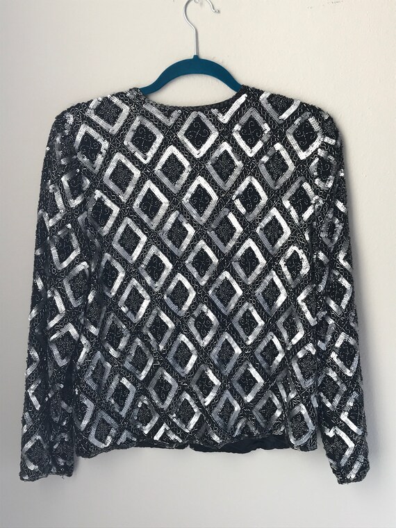 SMALL Silver and black SCALA evening jacket - image 8