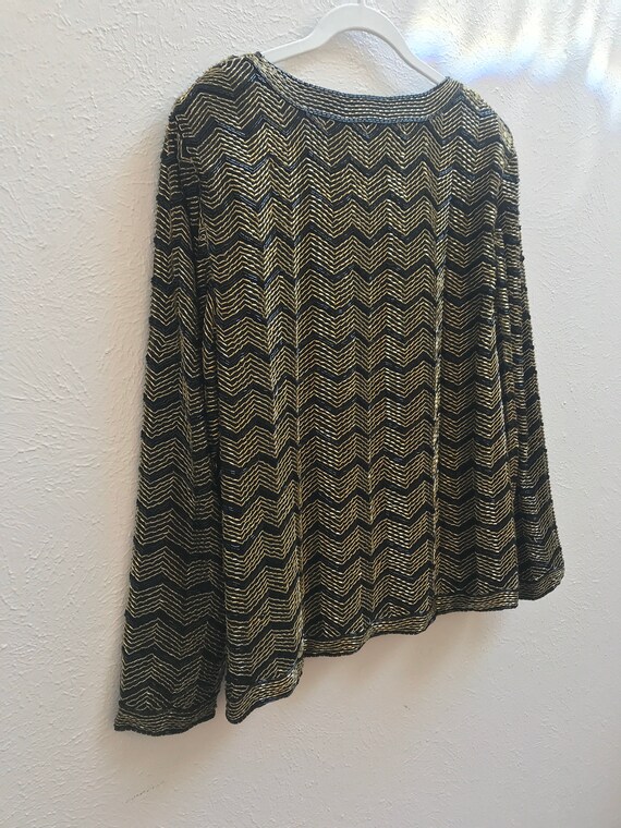 Large BEaded CHeVron PAttern JAcket - image 9