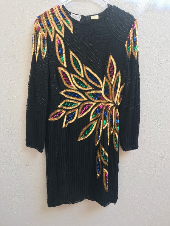 Stenay VIntage DRess SEquin 80s DRess