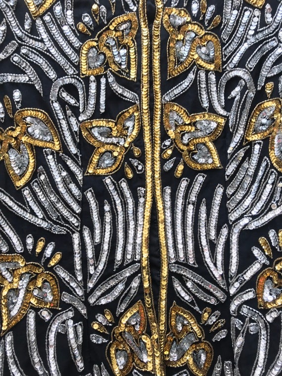 Medium Silver and gold sequin jacket - image 4
