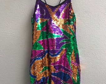 LARGE Multi-colored color explosion dress, mini dress for Taylor Swift or Pride