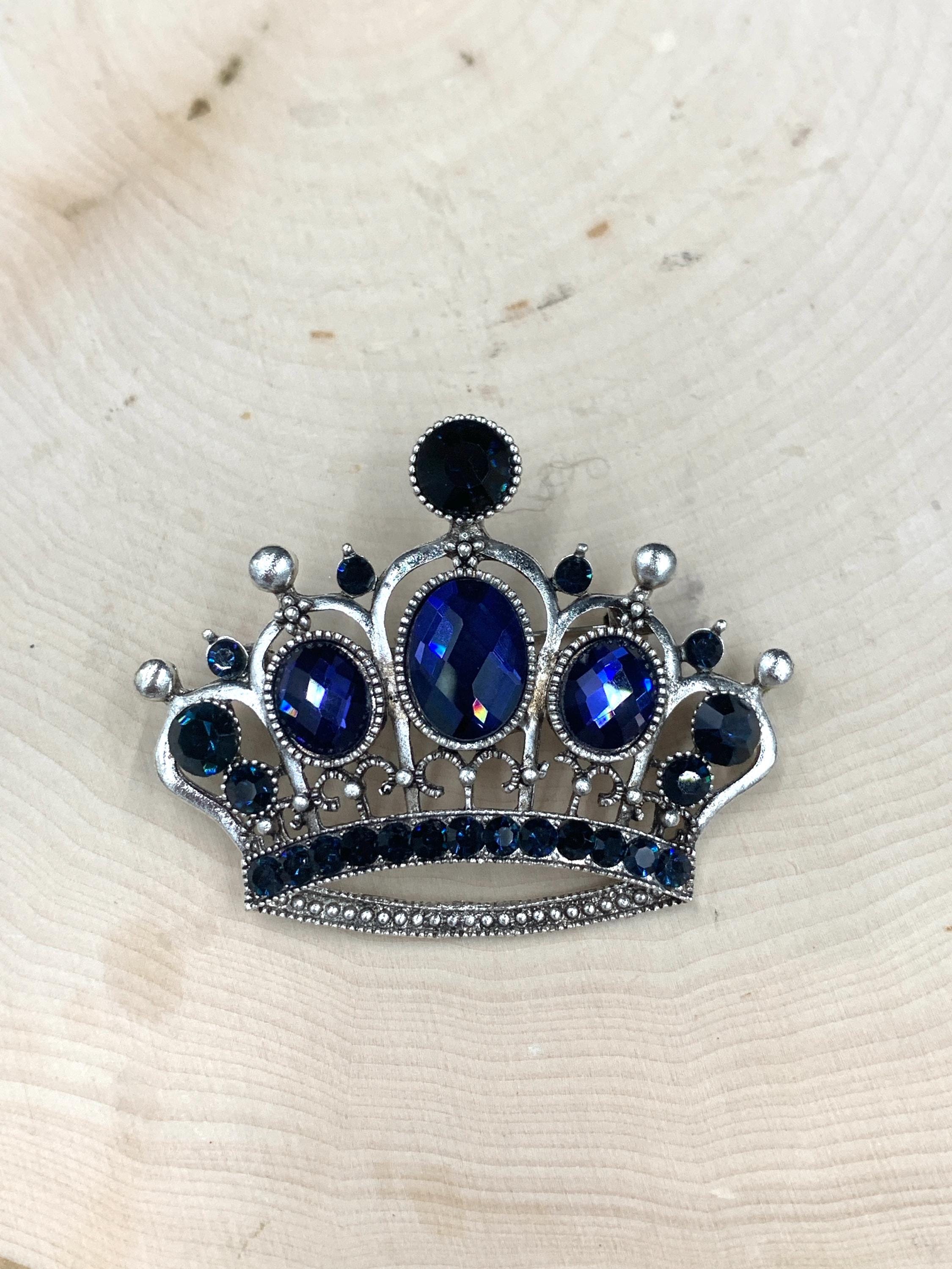 New! The “Royals” Aurora Borealis Black Crown Velvet Statement Bling Headband Glamour Hair Piece - Etsy main image 4