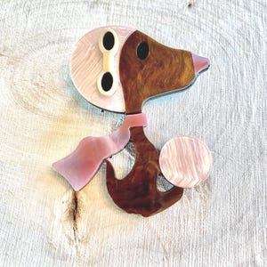 Motorcycle mouse acrylic brooch