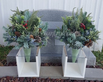 Winter Cemetery Vase Etsy