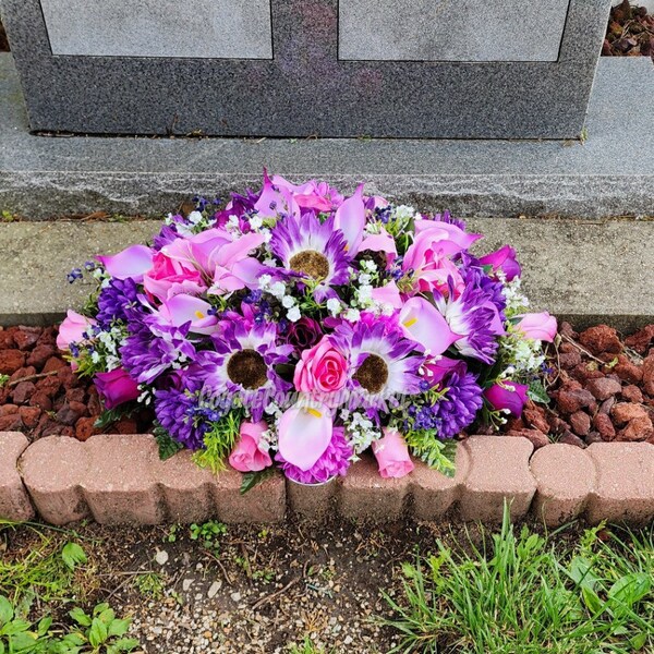 Purple Grave Flowers Etsy