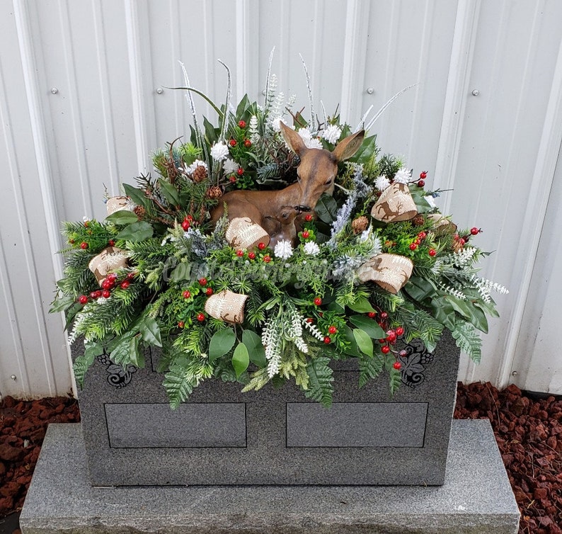 Winter Headstone SaddleWinter Grave SaddleChristmas Etsy