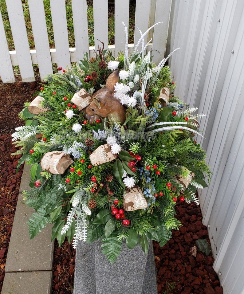 Winter Headstone SaddleWinter Grave SaddleChristmas Etsy
