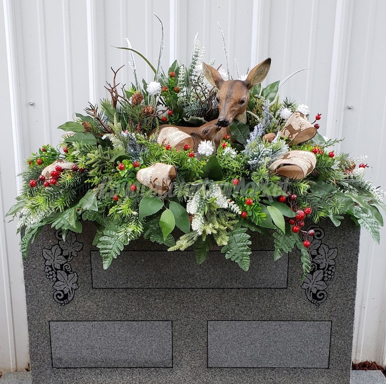 Winter Headstone SaddleWinter Grave SaddleChristmas Etsy